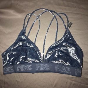 NWT L PINK VELVET BRALETTE